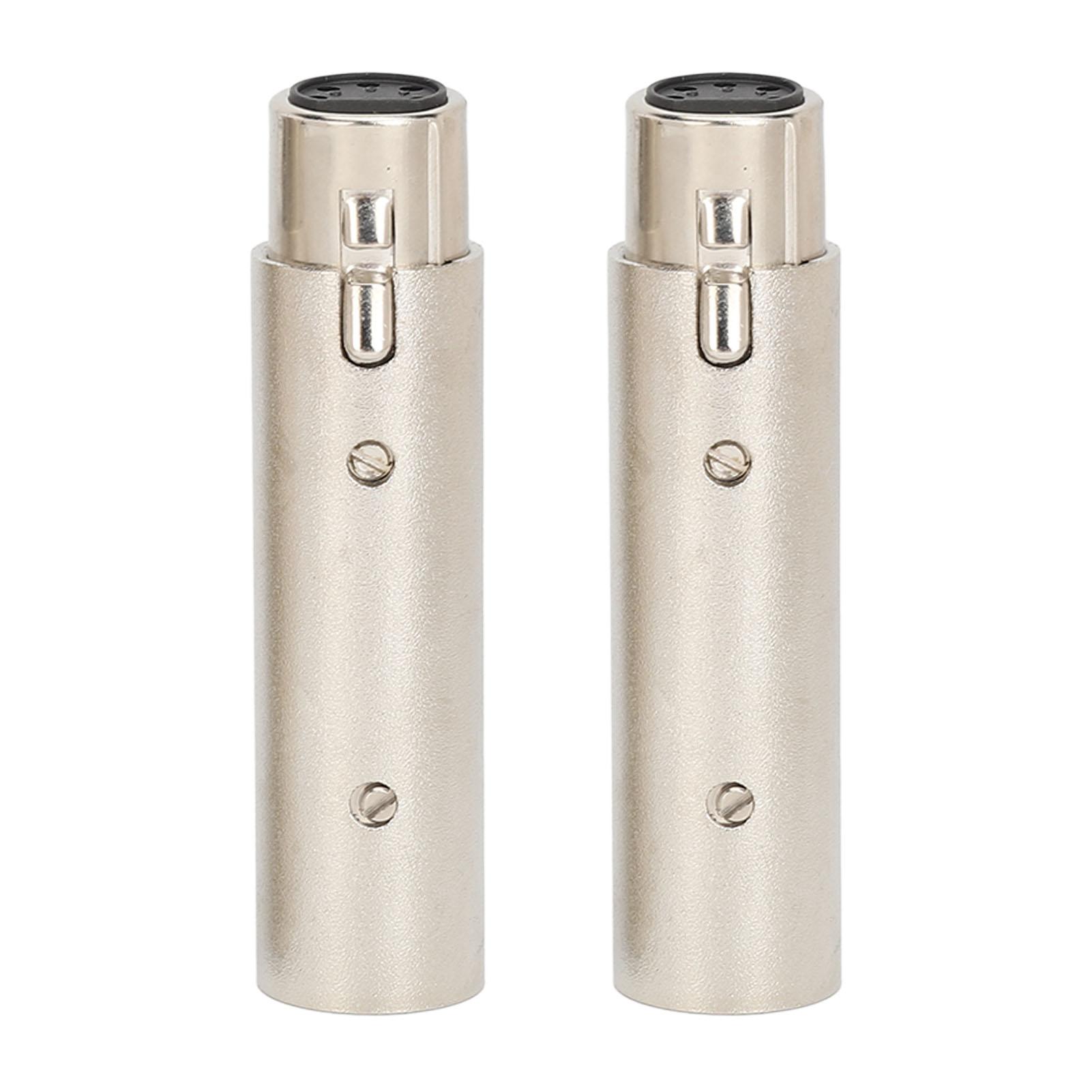 

2PCS XLR прямий розширювальний з’єднувальний з’єднувач зі сплаву цинку та 3 мідними сердечниками, 3 контакти XLR F