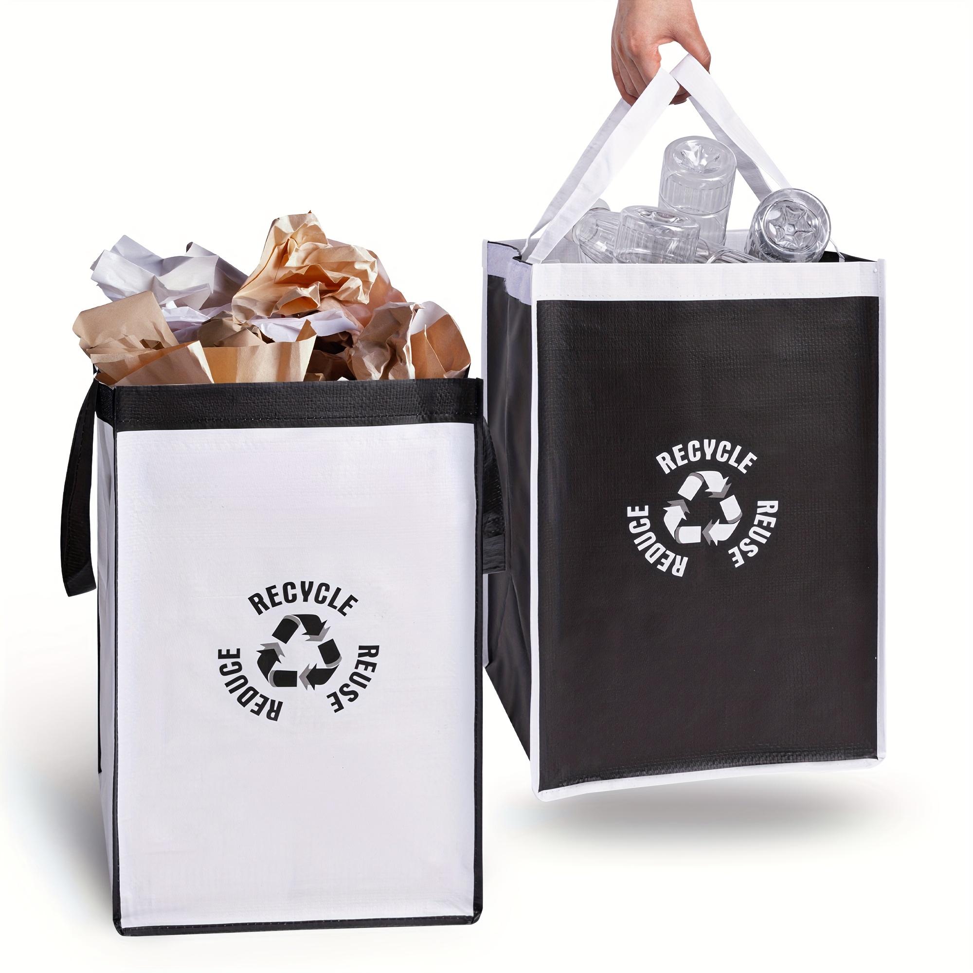 Black white Kitchen Waterproof Bags Compartment Home Sorting Large Environmental Waste Storage Capacity Bins Recycling 8980₽