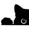 Vinyl Car Sticker Waterproof Styling Cover for Car Decoration Adorable Poor Cat Design with Big Eyes Decals Stickers  for Car