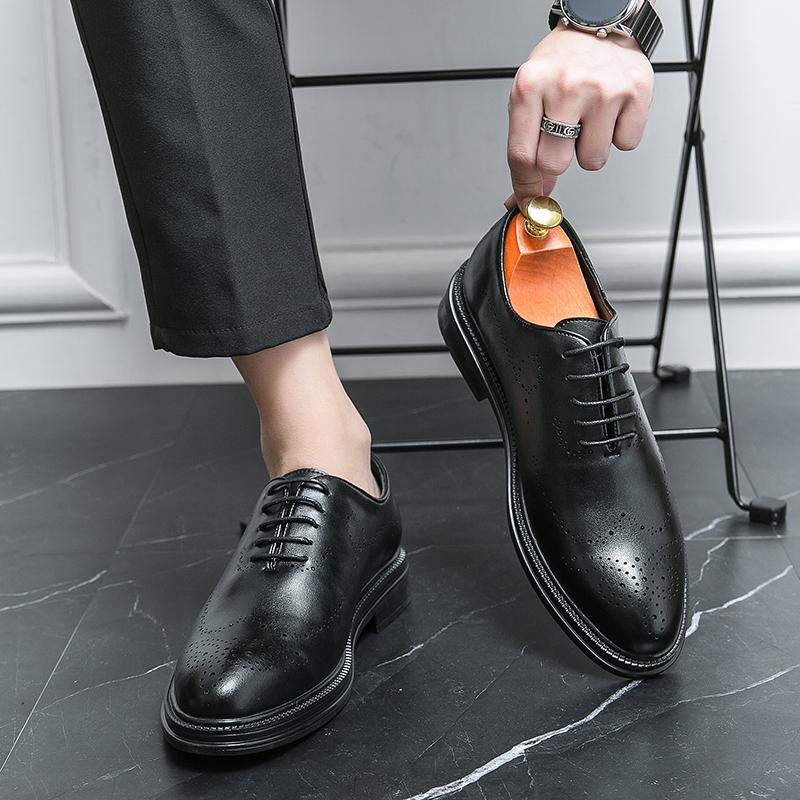 Fashion Brogue Fashionable wedding men's shoes Leisure Business Versatile Style Men's shoes for party office outdoor activities 38-44