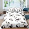 Bulldog Bettbezug Französische Bulldoggen Bettwäscheset Einzel Polyester Schokolade Welpe Haustier Hündchen Tier Steppdeckenbezug Für Hundeliebhaber Geschenke