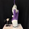 Cute Sexy Anime Bunny Girl Costumes Women Leather Mesh Purple Bodysuit School Girl Underwear Nightdress Outfit Halloween Clothes