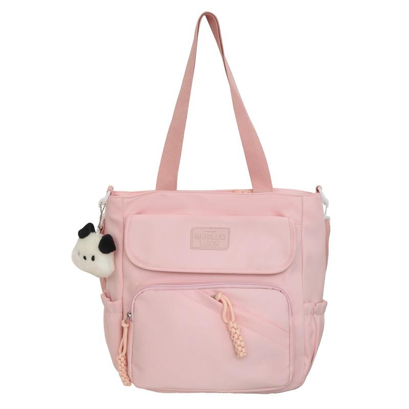 Simple and versatile large capacity handbag shoulder bag soft girl girl student tutoring class commuting tote bag crossbody bag