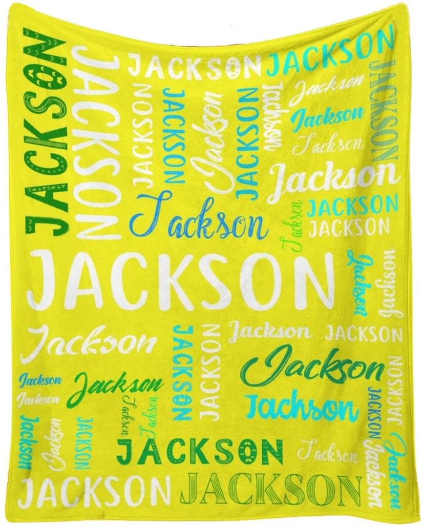 20 Colors Customized Children Adults Name Flannel Blanket Custom Personalized Day Gifts Blanket Cover Fleece Picnic Travel