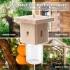 1 PCS Wood Carpenter Bee Trap For Outside - Natural Hanging Carpenter Bee Traps Outdoor With Plastic Collection Jar, Best Bee Trap For House - Insect