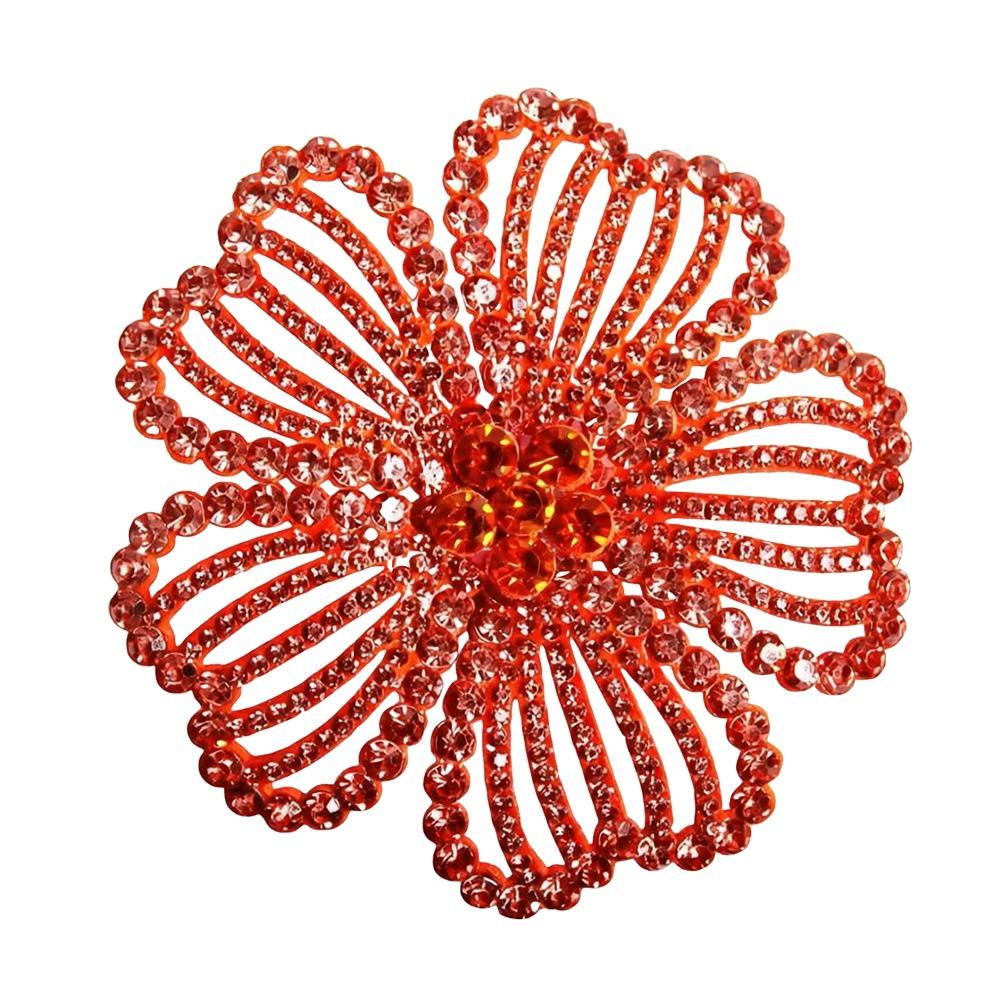 Fashion 8cm Rhinestone Brooch DIY Exquisite Flower Brooch Flower Clothing Patch Clothing Accessories