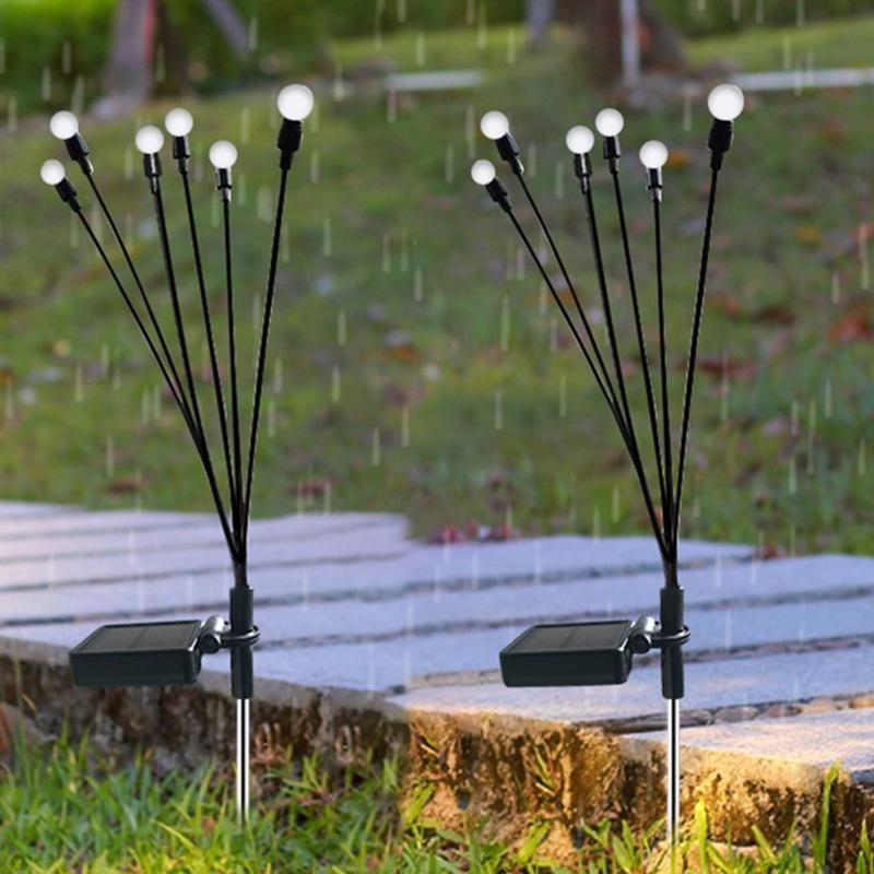 Decorative Solar Garden Light Outdoor Waterproof Firefly- for Path Light for Pathway Yard Patio Landscape Warm White/Col