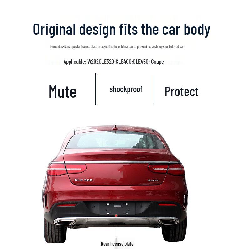 Mansory Rear License Plate Panel for Mercedes-Benz GLE320, GLE400, GLE450 Coupe