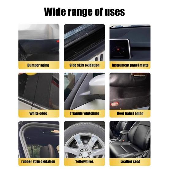 30ML Protective Coating Car Plastic Parts Crystal Coating Long Duration High Gloss Waxing Effect Lens Anti-fog Protection Plastic Restorer