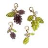 Keychain Pendant Grape Bunch Shape Purse Pencil Case Pendant with Universal Lobster Clasp Decorative Keyring Charm
