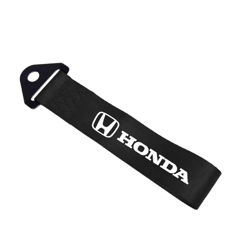 

High-Strength Nylon Car Tow Strap Towing Bars Trailer Ropes Hook For Honda Passport Civic Accord Fit Jazz Pilot CRV Odyssey City чёрный