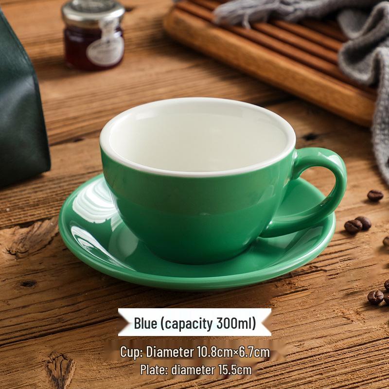 

Большой керамический набор чашек для капучино и латте 300 мл - Дизайн Яичный цветок 300ml