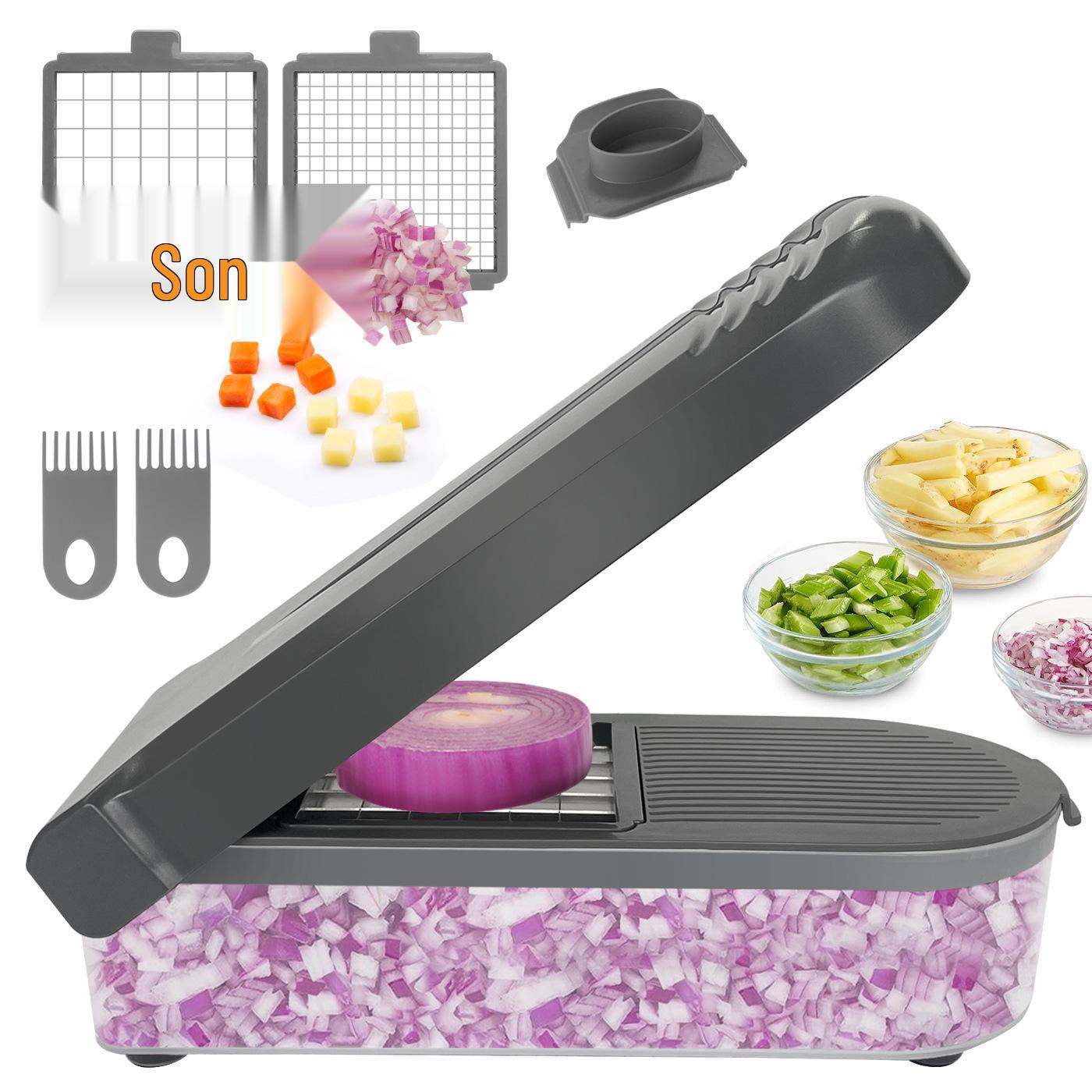 Multi-Function Manual Vegetable Cutter & Grater - Carrot & Potato Slicer