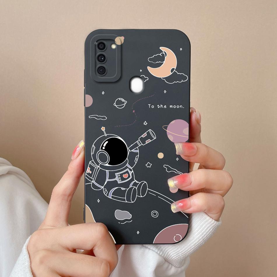 Case For Samsung A11 Flower Soft Liquid Silicone Durable Lens Protection Phone Back Covers For Galaxy A 11 Funda Coque For Woman