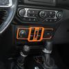 Window Control Switch Button Panel Cover Trim For Jeep Wrangler JL/JT 18+ Orange