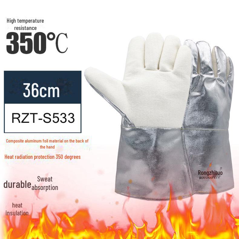 High-Temperature Resistant Fireproof Gloves for Industrial Use – 500°C Protection