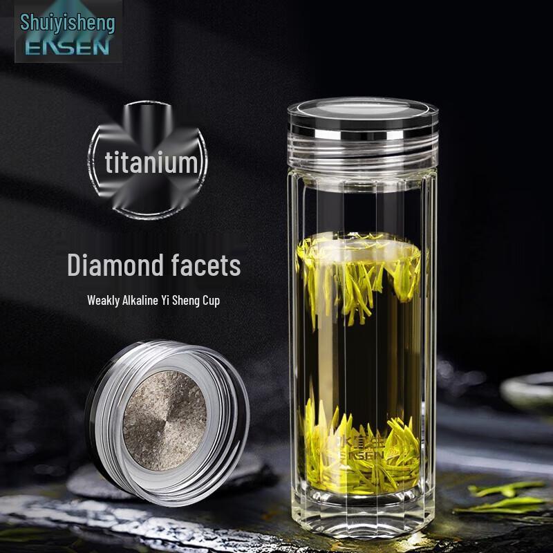 Shui Yisheng Double-Layer Insulated Glass Tea Cup