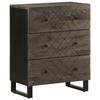 VidaXL Buffets 2 pcs noir 60x33x75 cm bois massif de manguier, meuble de rangement, meuble de rangement de cuisine, meuble 3309998