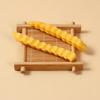 Creative Wavy French Fries Keychain with Wolf Tooth Potato Pendant
