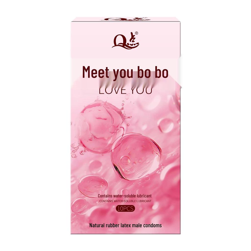 Q-point Hyaluronic Acid 001 Large Particle Delay Condoms - Long-lasting Contraceptives for Adults
