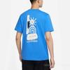 Nike T Shirts Men's Blue Crew Neck Moderate Straight Fit DR7810-435