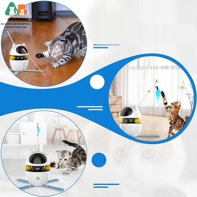 ATUBAN Smart Interactive Cat Toy – Automatic Cat Laser Toy & Feather Wand for Indoor Cats and Kittens | Self-Moving Cat Toy