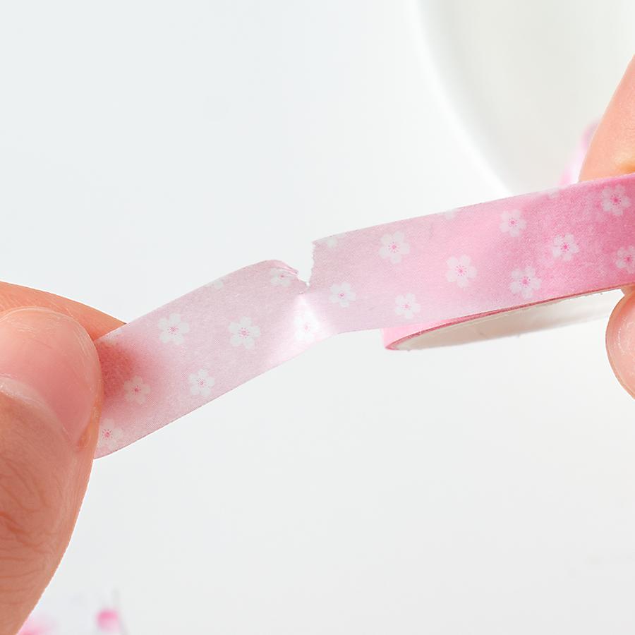 5pcs Sakura Flower Washi Tapes Set Mini Tape Set Adhesive Masking Tape 1cm Decoration Stickers for Diary DIY Handwork