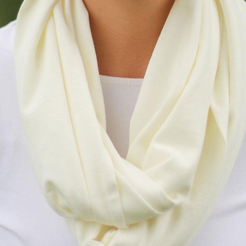 Nursing Scarf Comfortable To Wear With Multiple Colors Available Solid Neck Scarf Pullover Scarf