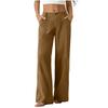 IHUASU Women's Fashion Casual Solid Color Print Pants & Capris
