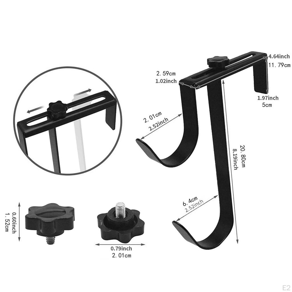 2Pcs Pool Pole Hanger Tool Organizer Metal Heavy Duty Rustproof Hooks for Poles Hanging