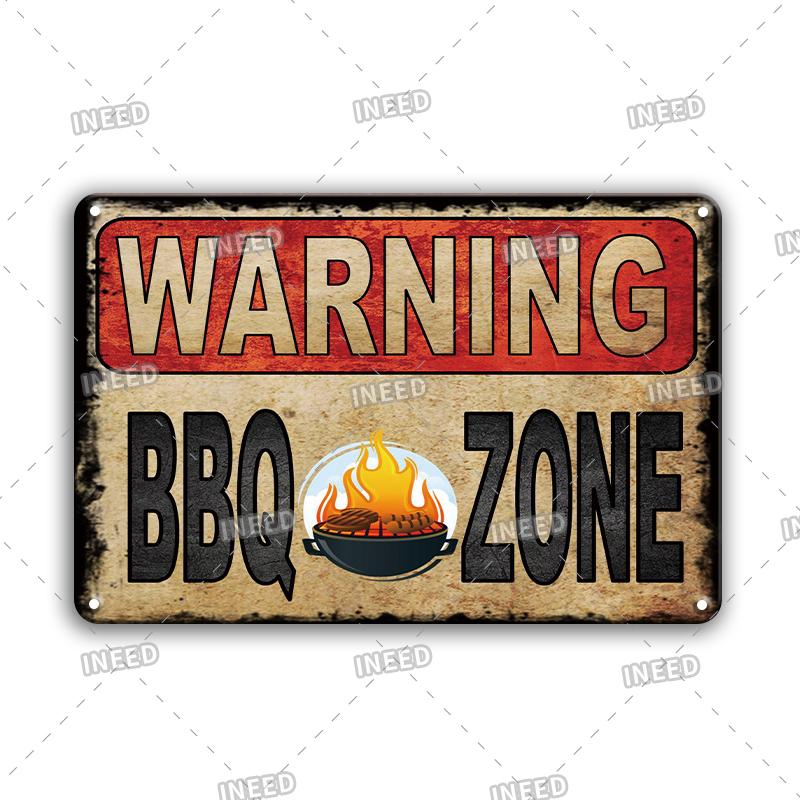 INEED Vintage Decor Fast Food Breakfast Lunch Tin Sign Wall Posters Metal Sign Art Plate Kitchen Decorative Plaque Metal Decor