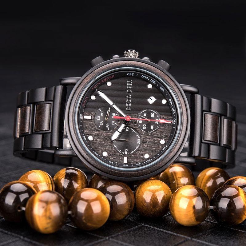 Fashion Watches Mens Quartz Analog Watch Timer Chronograph Wristwatch Male Date Waterproof Present for Him