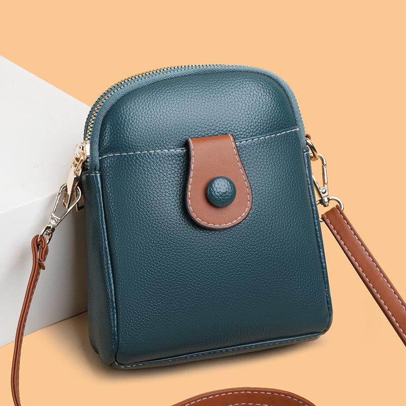 

PU шкіряна сумка на плече для леді Soild Color Маленький телефонний гаманець і сумочка Жіночі розкішні дизайнерські сумки через плече 15x6x18cm