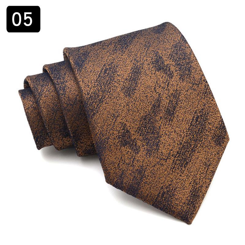 Herren Britisch Karierte Kaffeefarbene Krawatte - 8 cm Breit, Ideal für Formelle Bürokleidung black