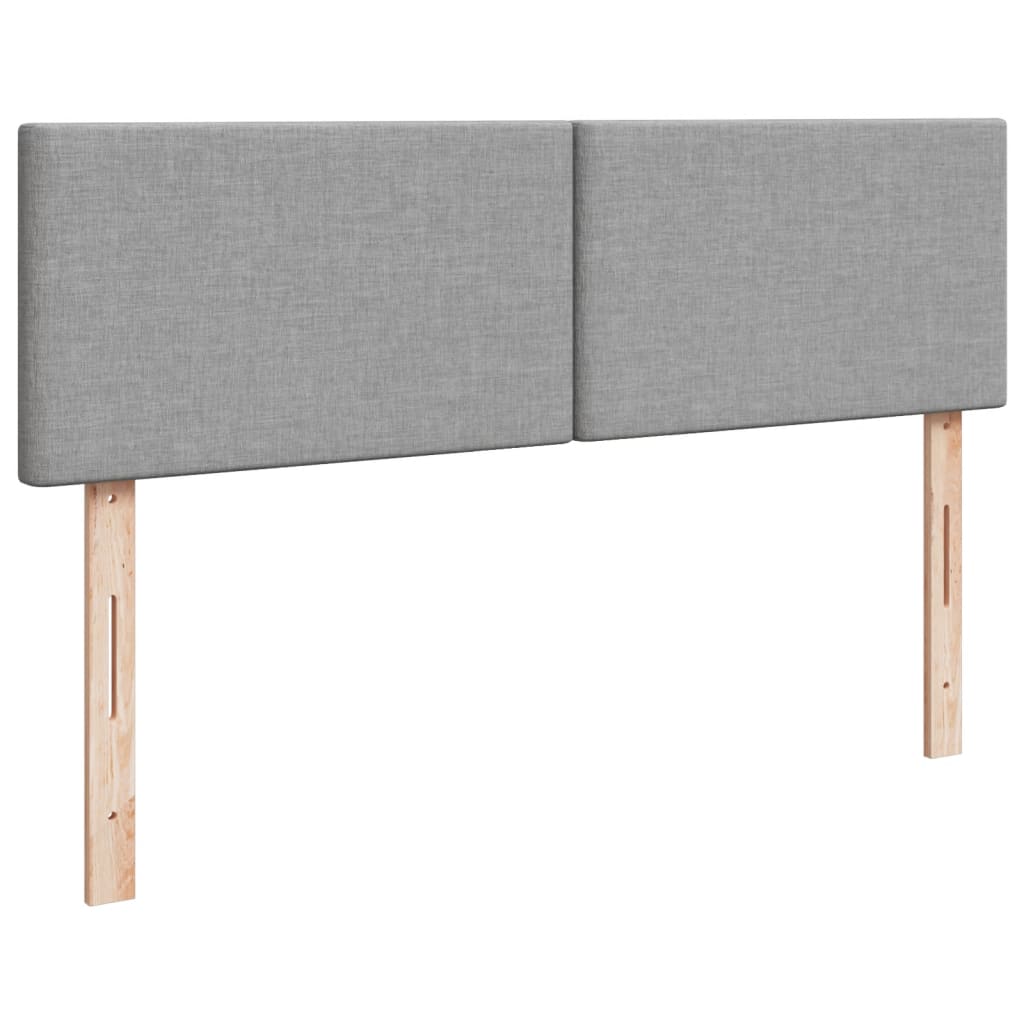 Vidaxl Letto Continentale Con Materasso, Grigio Chiaro, Tessuto 160X200 Cm