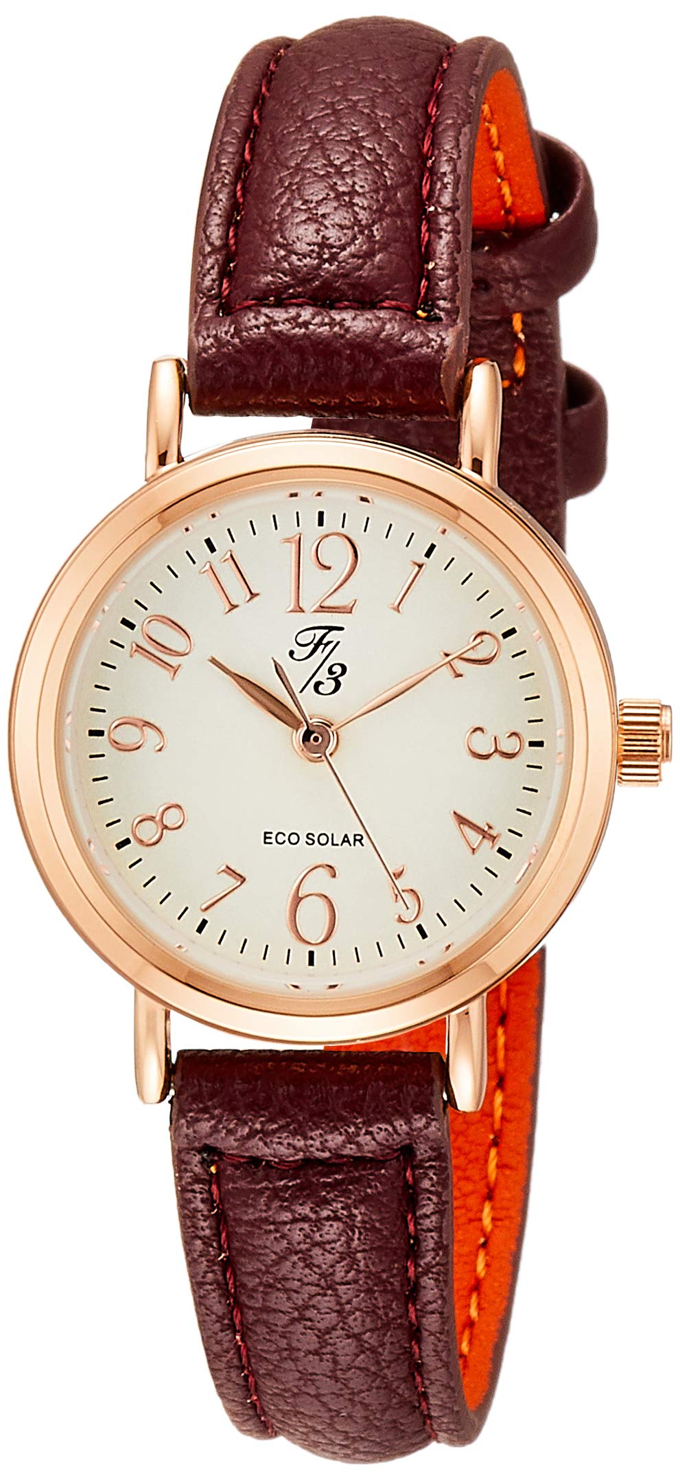 ALIAS Solar F3 Analog Waterproof Leather Strap Watch for Women FP011BR2S Brown (Arias) коричневый