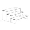 Clear Acrylic Riser Set Versatile Display Stands Acrylic Retail Display Risers Simple Install for Jewelry & Collectibles