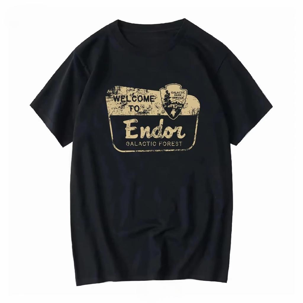 Welcome To Endor Galactic Forest Funny T Vintage Washed Slightly Top for Everyday Wear Streetwear Comfortable