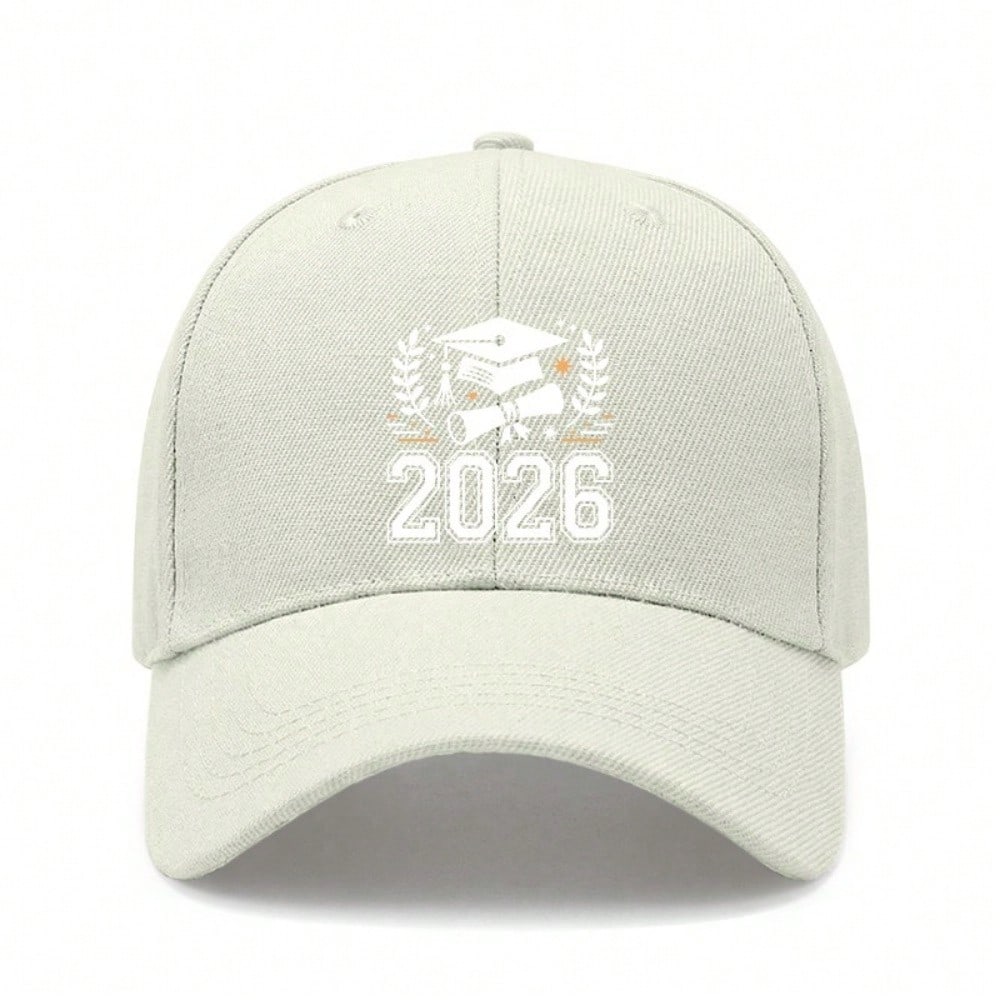 [Graduation Baseball Cap] 2026 Class Of Graduation Print Unisex Adjustable Breathable Lightweight Casual Outdoor Sports Baseball Hat For Men Women