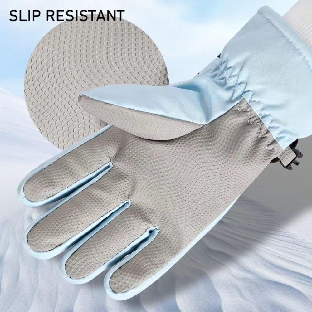 1 Pair Thicken Skating Gloves Non-Slip Figure Skating Gloves Women's Skating Mittens Woman