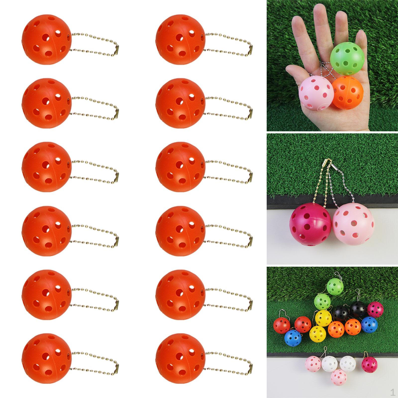 

12 шт. Брелок для ключей Pickleball Сумка Подвески Автомобиль Подвесная игрушка Портативный металлический брелок Подвеска оранжевый