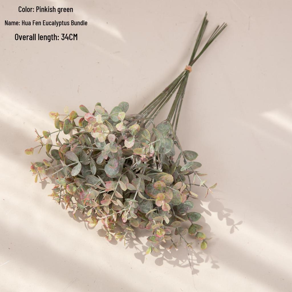 Huafen Eucalyptus Money Leaf Simulation Flower for Wedding Decoration and Handicraft
