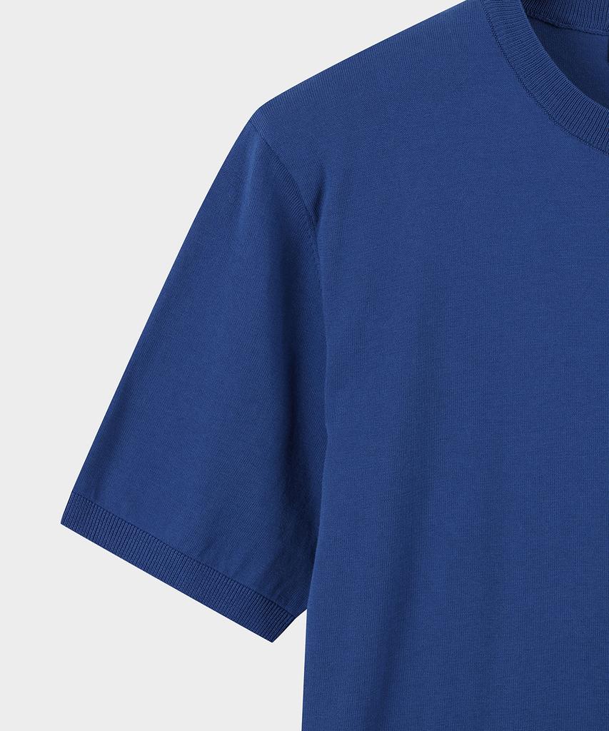 BROOKS BROTHERS Cotton Crew Neck Short Sleeve Sweater (Blue) (Bbwrmb201Amfm)