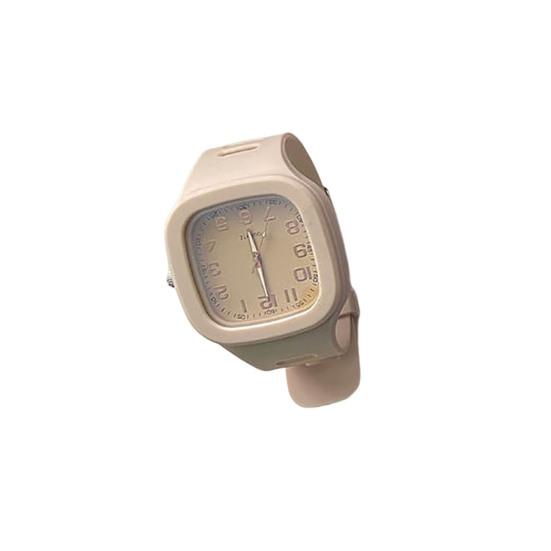 

Наручные часы с квадратным циферблатом, электронная указка, темперамент, 30 м, водонепроницаемая пряжка, цифровой циферблат, повседневные наручные часы, аксессуар для одежды розовый