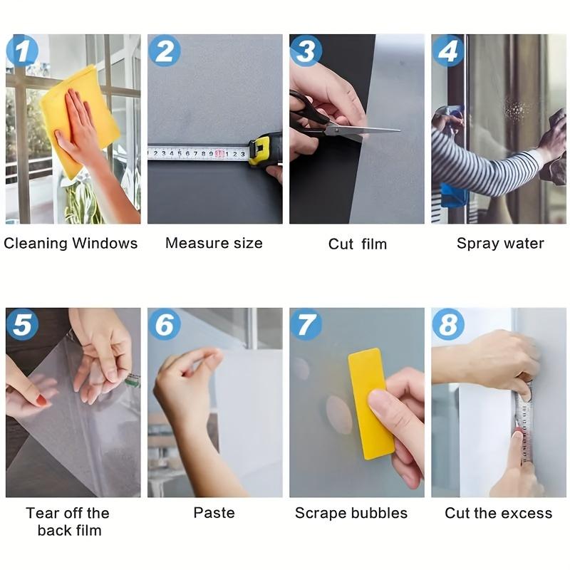 1 Roll Cuttable 3D Gemstone Window Film, Anti - Peeping, Electrostatic, UV Resistant, Detachable Opaque Sticker for Bathroom/Office/Kitchen