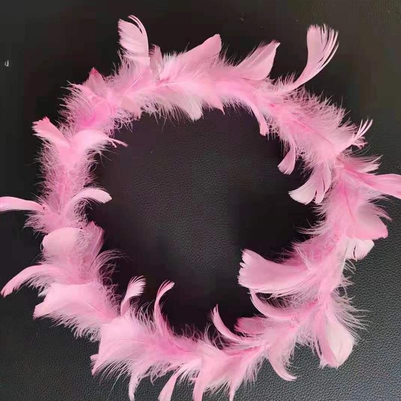 

1 шт. Светящийся сверкающий венок из гусиного пуха, светящаяся повязка на голову, аксессуар для волос, обруч для волос, венок из перьев, светодиод