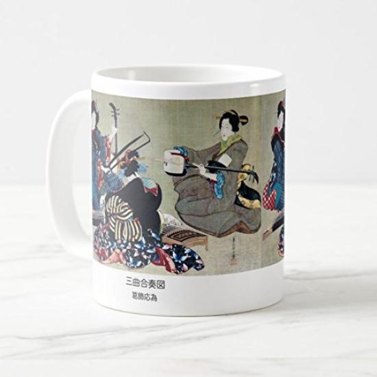 Katsushika Photo mug with Oi's "Sankyoku Gassozu" mug (Ukiyo-e series) (A caption)