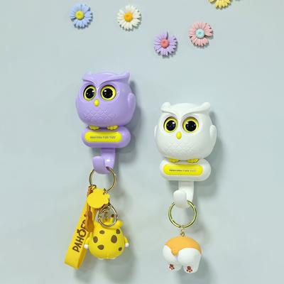 וו בצורת ינשוף רב-תכליתי לתליית כובע צעיף מפתחות מדף אחסון קיר מארגן למטבח אמבטיה קולב