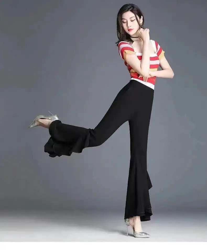 Sommer 2023 Damen High-Waist Chiffon Schlaghose – Schlankmachend, Stilvoll, Vielseitig, Weiter Beinschnitt