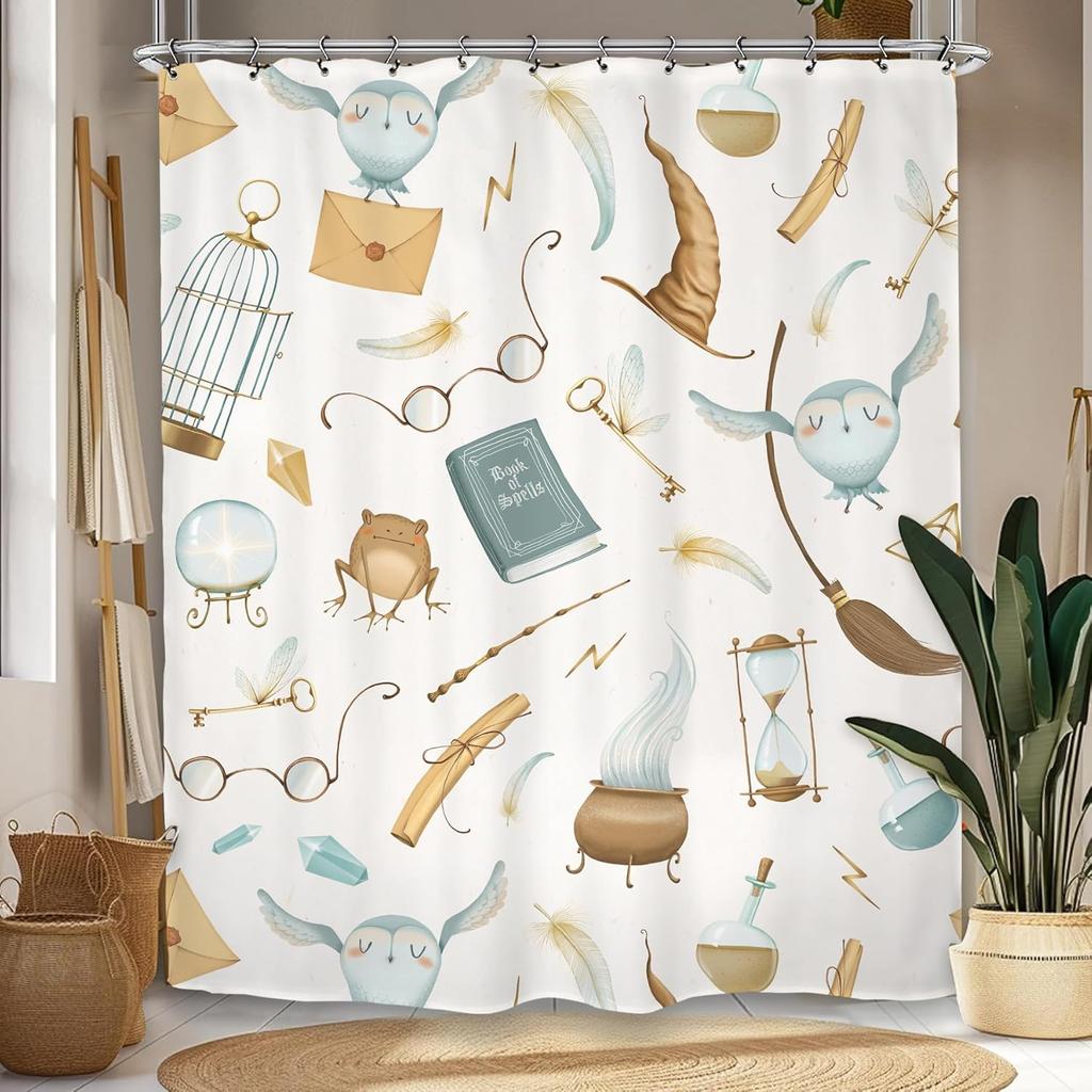 Abstract Matisse Flower Shower Curtain Retro Vintage Aesthetic Minimalist Black Modern Bathroom Set Accessories Decor with